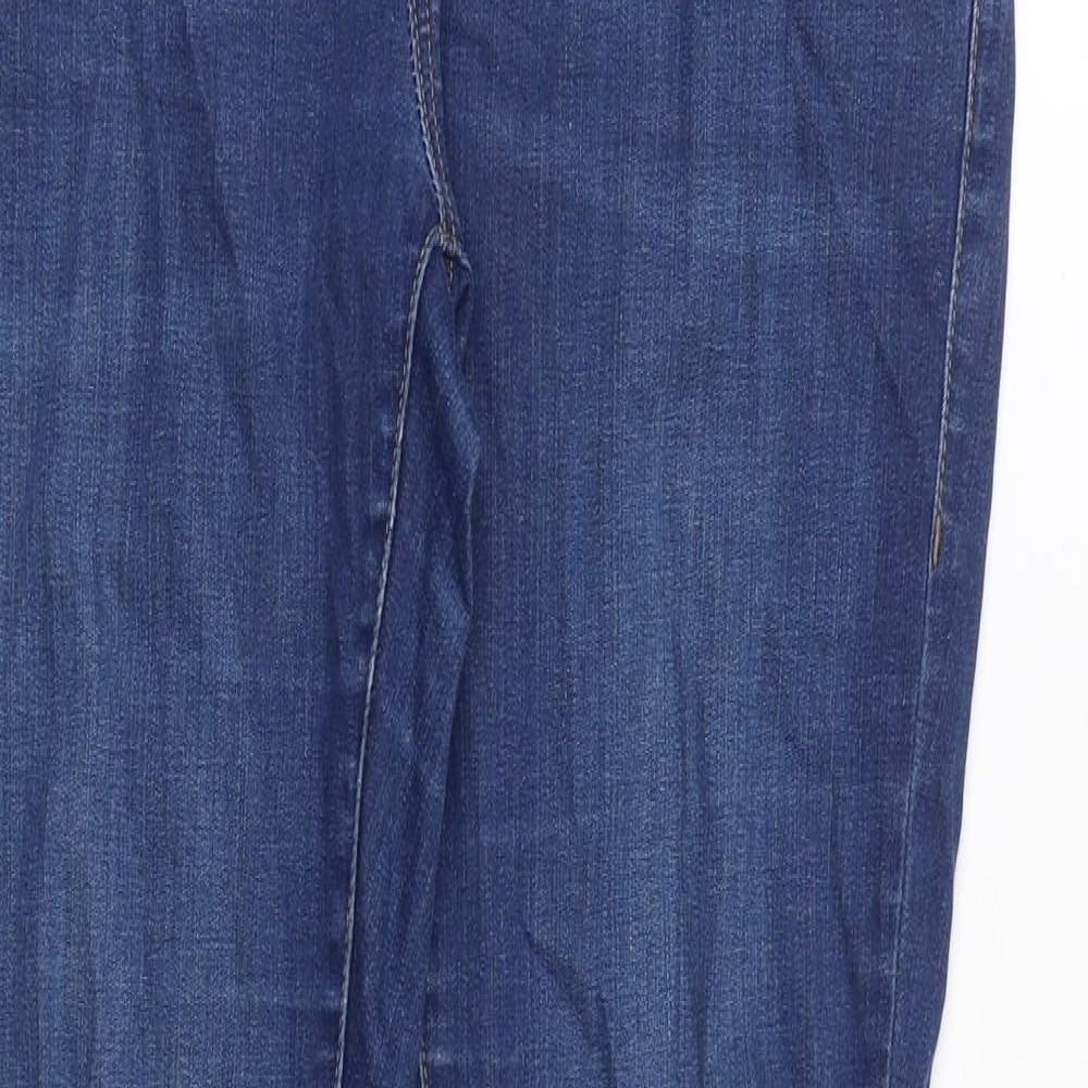 Topshop Womens Blue Cotton Skinny Jeans Size 12 Regular