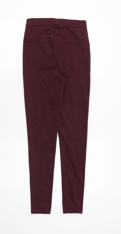 Marks and Spencer Womens Red Cotton Jegging Jeans Size 6 Regular