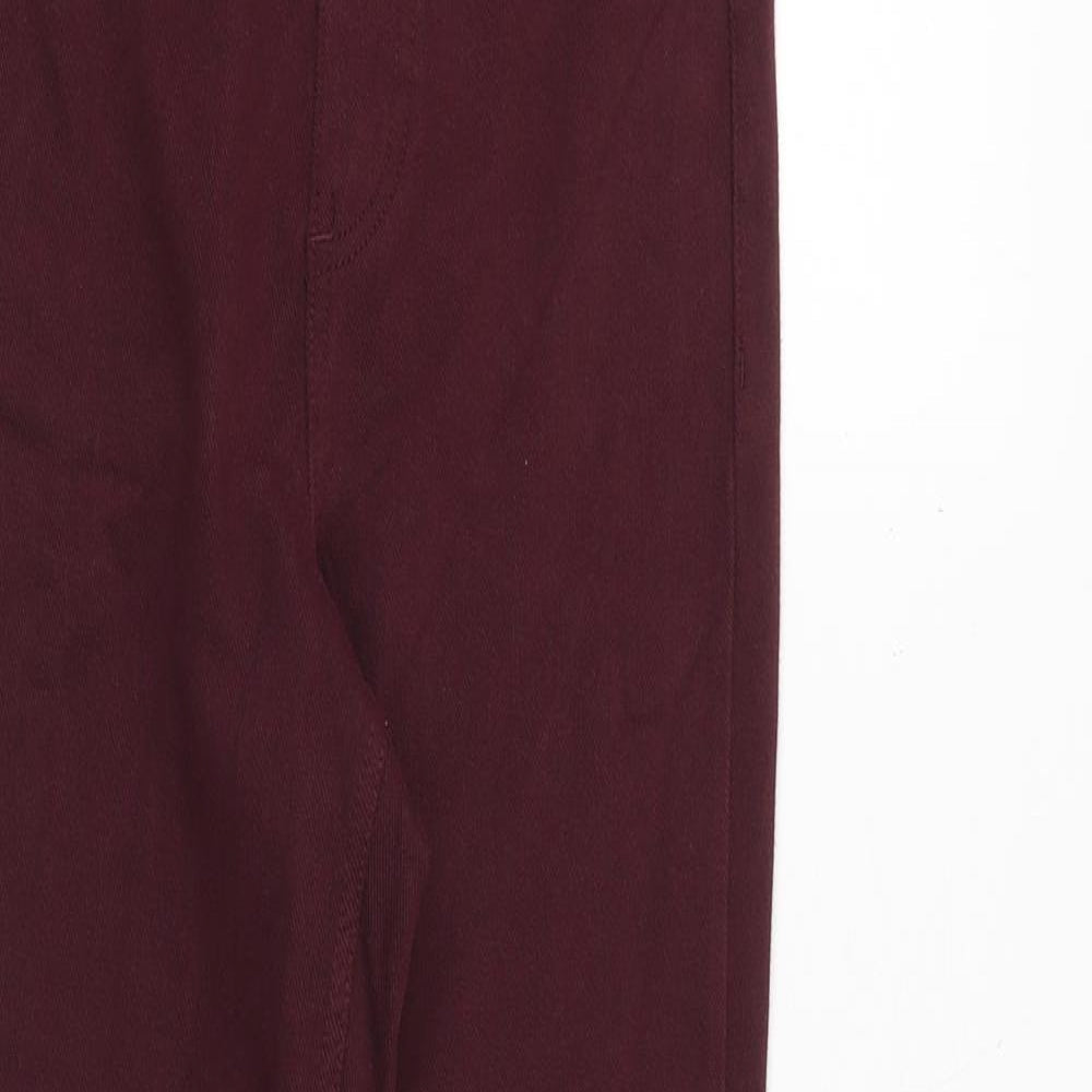Marks and Spencer Womens Red Cotton Jegging Jeans Size 6 Regular