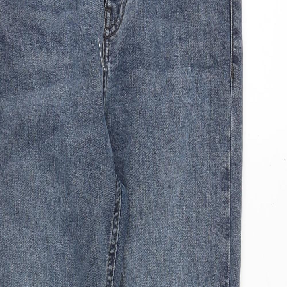 Topshop Womens Blue Cotton Skinny Jeans Size 26 in Regular Zip