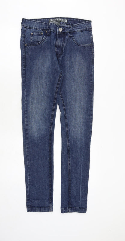 Mens UK Size 30 in True Face Regular Fit Skinny Blue Jeans