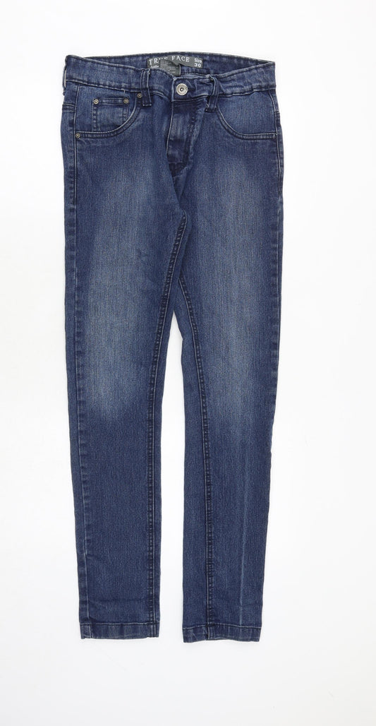 Mens UK Size 30 in True Face Regular Fit Skinny Blue Jeans
