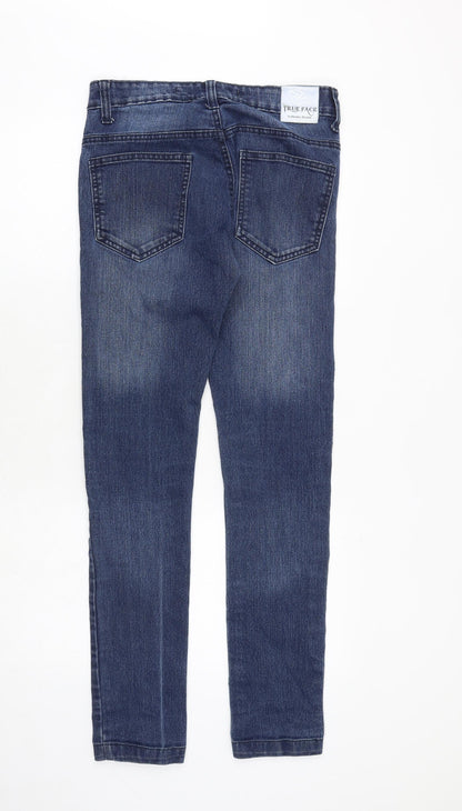 Mens UK Size 30 in True Face Regular Fit Skinny Blue Jeans