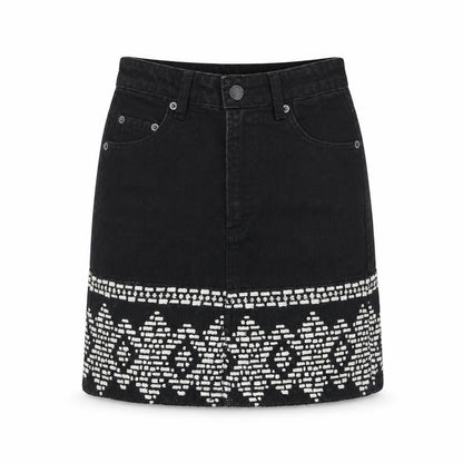 Womens UK Size 6 Stradivarius A-Line Denim Skirt