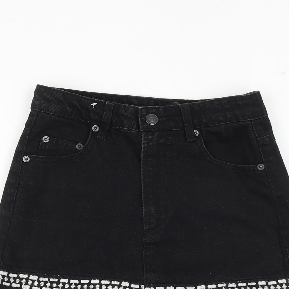 Womens UK Size 6 Stradivarius A-Line Denim Skirt
