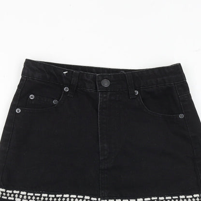 Womens UK Size 6 Stradivarius A-Line Denim Skirt
