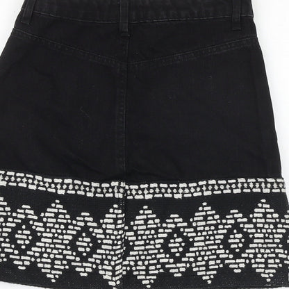 Womens UK Size 6 Stradivarius A-Line Denim Skirt