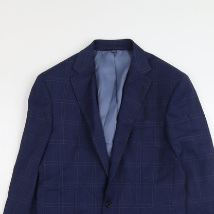 Mens UK Size 38 Marks and Spencer Regular Blue Suit Jacket
