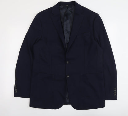 Mens UK Size 42 Marks and Spencer Regular Blue Suit Jacket
