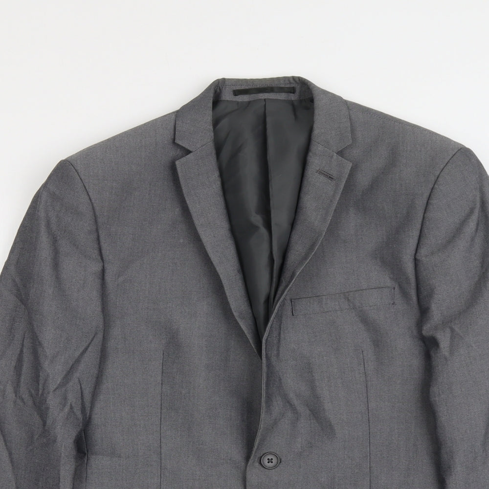 Mens UK Size 38 Red Herring Regular Grey Suit Jacket