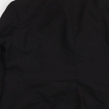 Marks and Spencer Mens Black Polyester Jacket Suit Jacket Size 42 Regular