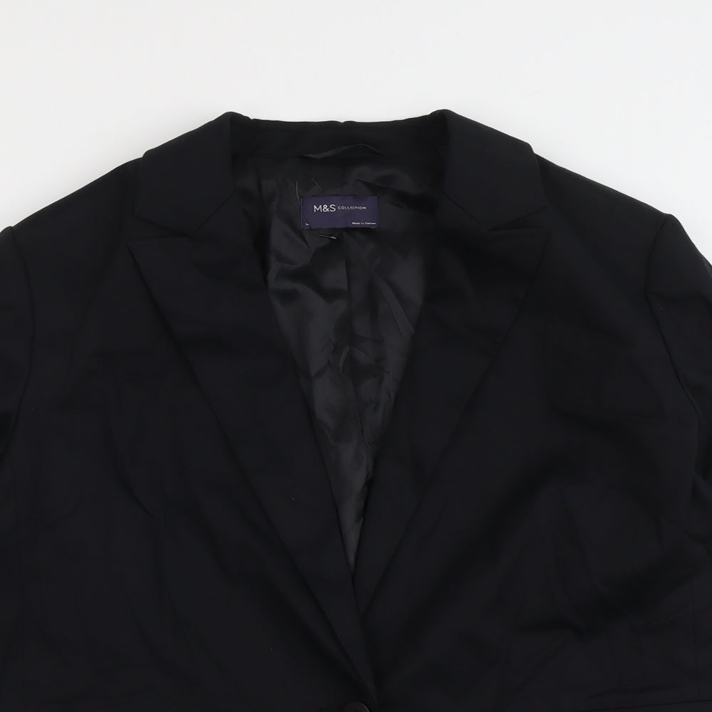 Marks and Spencer Womens Black Lyocell Jacket Suit Jacket Size 14