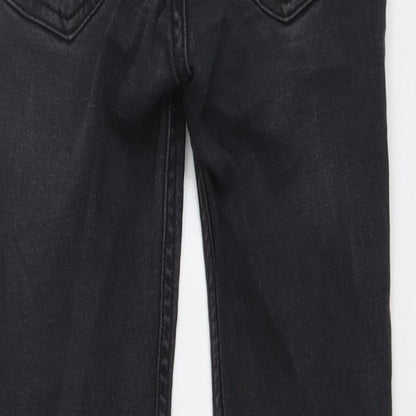 Abercombie Girls Grey Cotton Skinny Jeans Size 9-10 Years Regular Button - Distressed