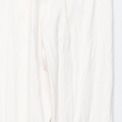 Missguided Womens Ivory Cotton Skinny Jeans Size 10 L29 in Regular Button