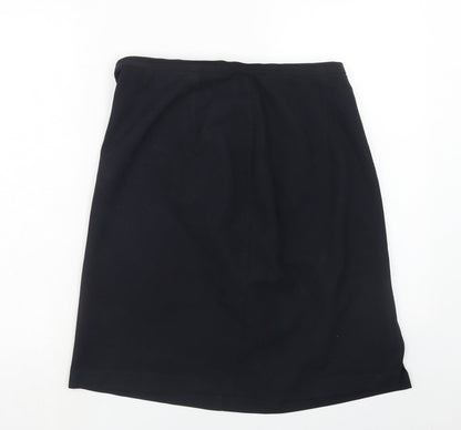 Marks and Spencer Womens Blue Polyester A-Line Skirt Size 16 Button