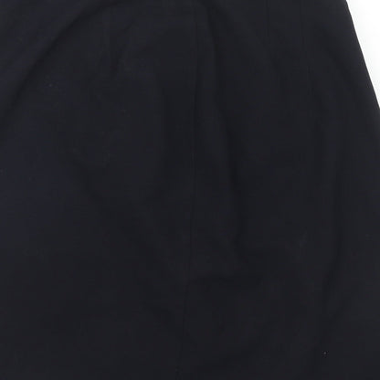Marks and Spencer Womens Blue Polyester A-Line Skirt Size 16 Button