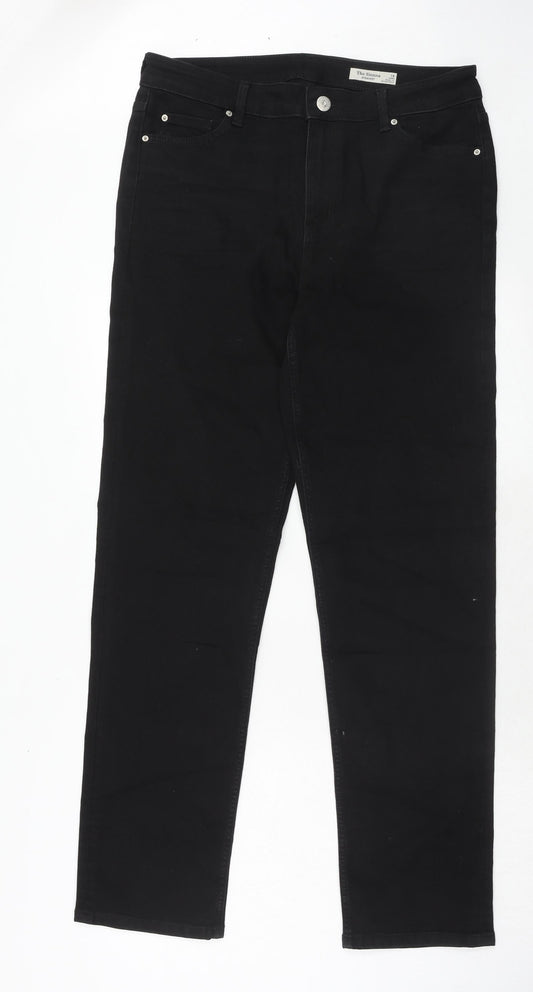 Womens UK Size 16 Marks and Spencer Regular Fit Straight Black Jeans