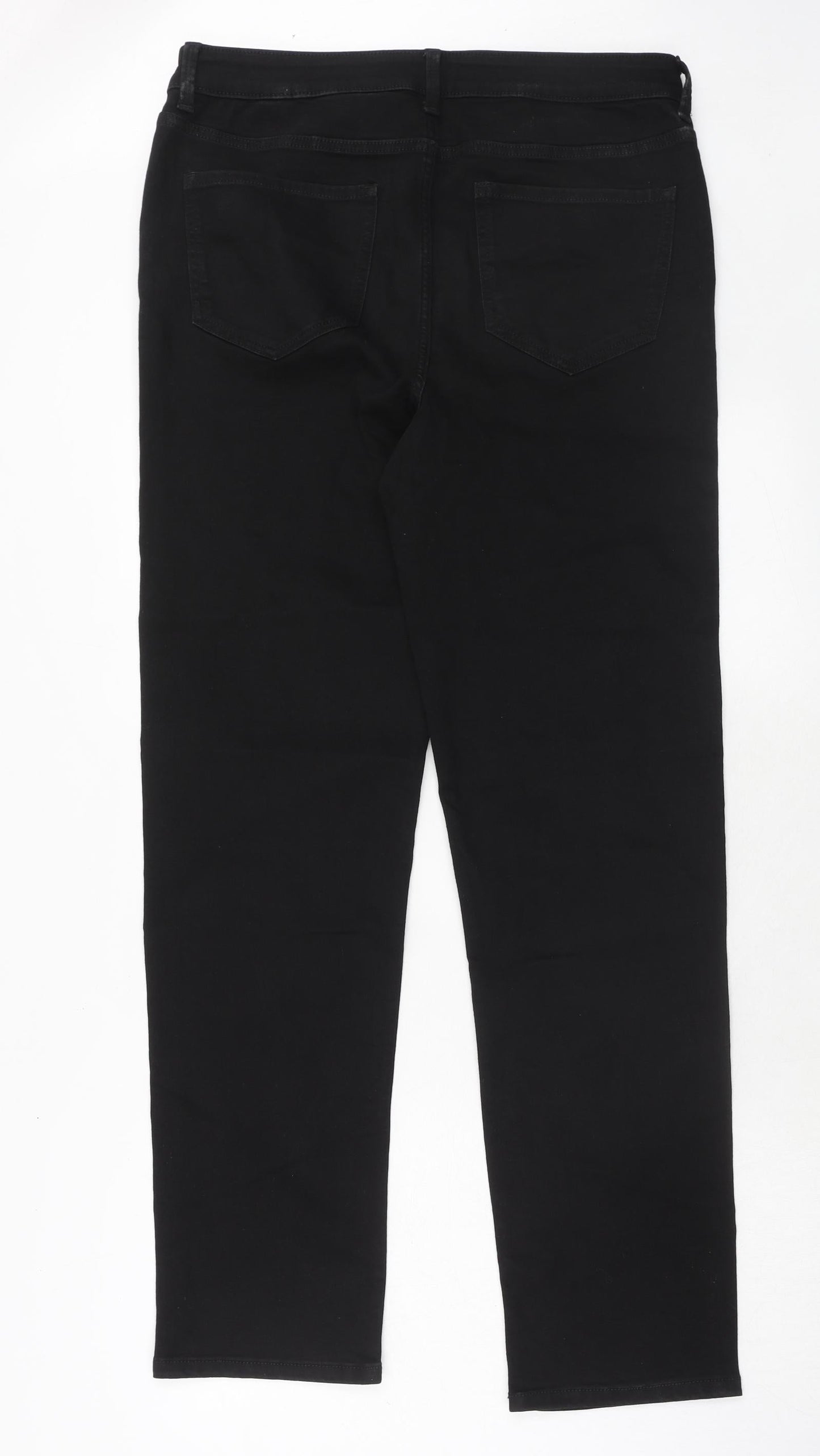 Womens UK Size 16 Marks and Spencer Regular Fit Straight Black Jeans
