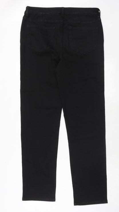 Womens UK Size 16 Marks and Spencer Regular Fit Straight Black Jeans