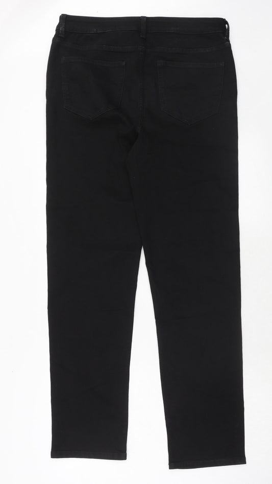 Womens UK Size 16 Marks and Spencer Regular Fit Straight Black Jeans
