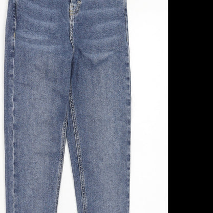Topshop Womens Blue Cotton Skinny Jeans Size 26 L32 in Regular Zip