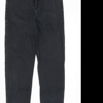Topshop Womens Black Cotton Skinny Jeans Size 25 in L32 in Regular Zip