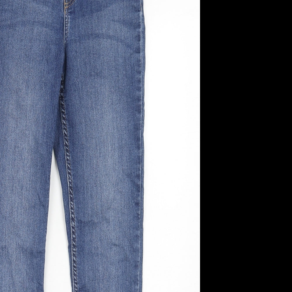 H7m Womens Blue Cotton Skinny Jeans Size 8 Regular Zip