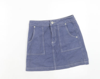 BDG Womens Purple Cotton A-Line Skirt Size 26 in Zip