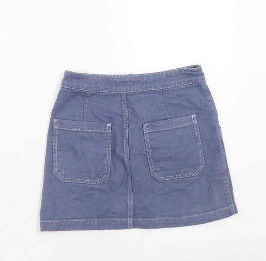 BDG Womens Purple Cotton A-Line Skirt Size 26 in Zip