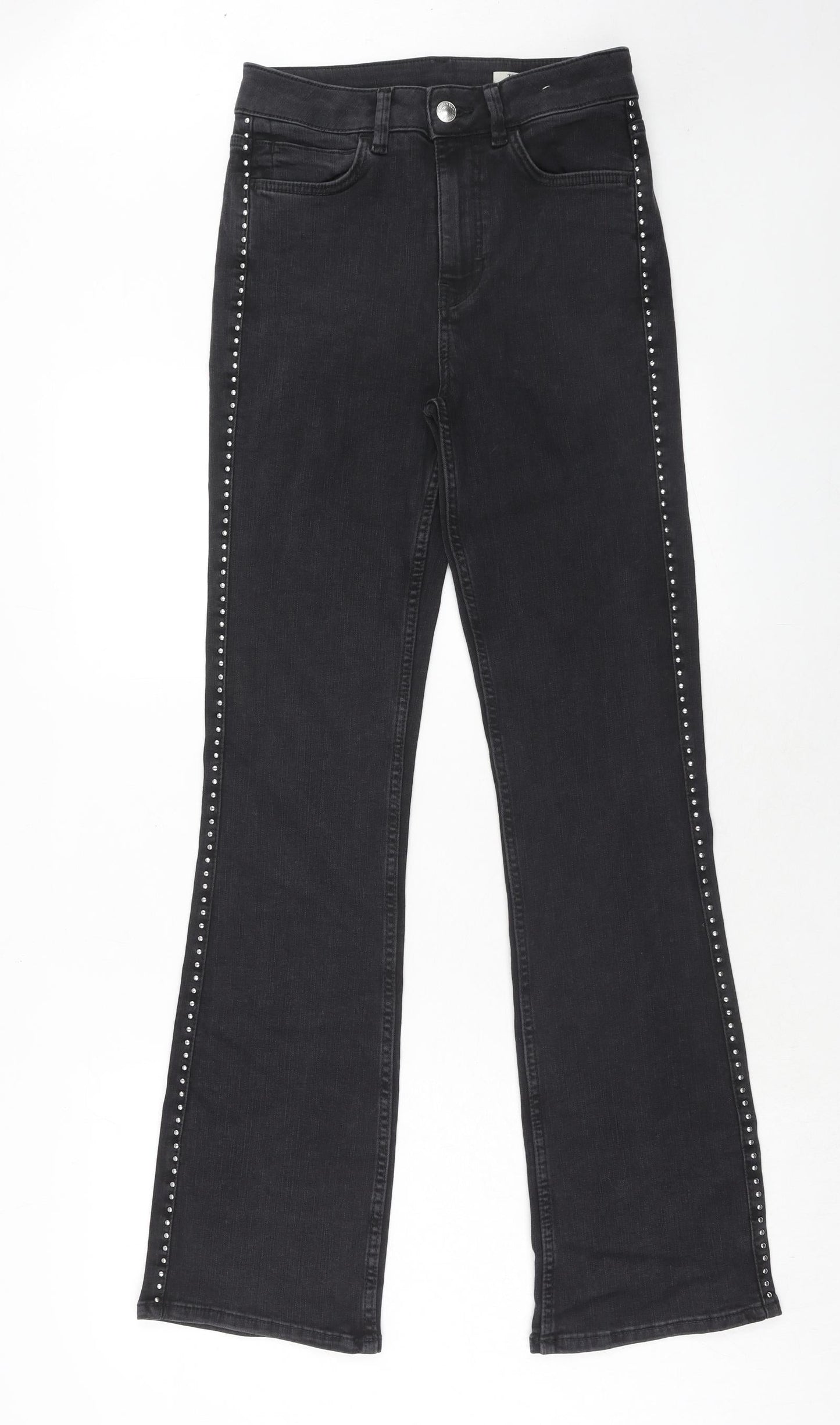 Womens UK Size 8 Marks and Spencer Regular Fit Straight Black Jeans