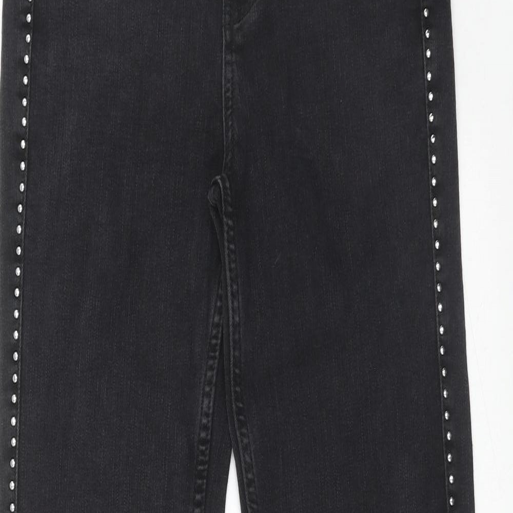 Womens UK Size 8 Marks and Spencer Regular Fit Straight Black Jeans
