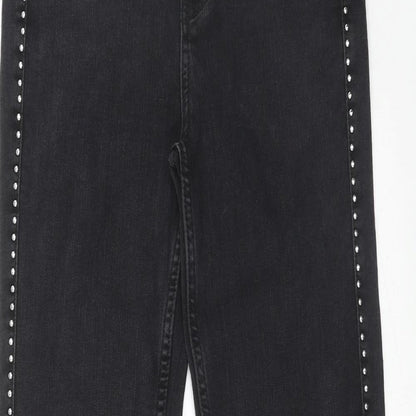 Womens UK Size 8 Marks and Spencer Regular Fit Straight Black Jeans