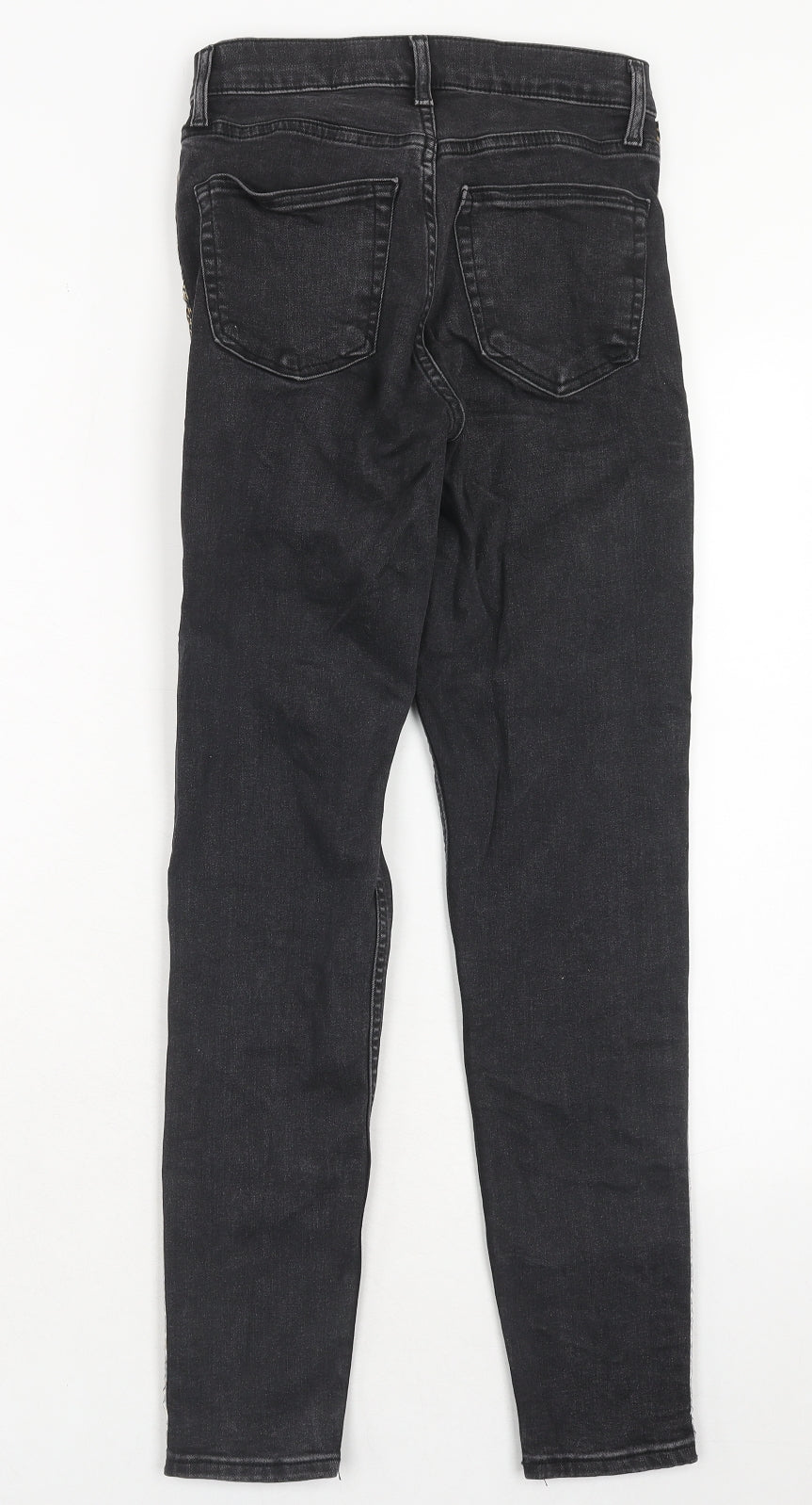 Topshop Womens Grey Cotton Skinny Jeans Size 25 in L32 in Regular Zip