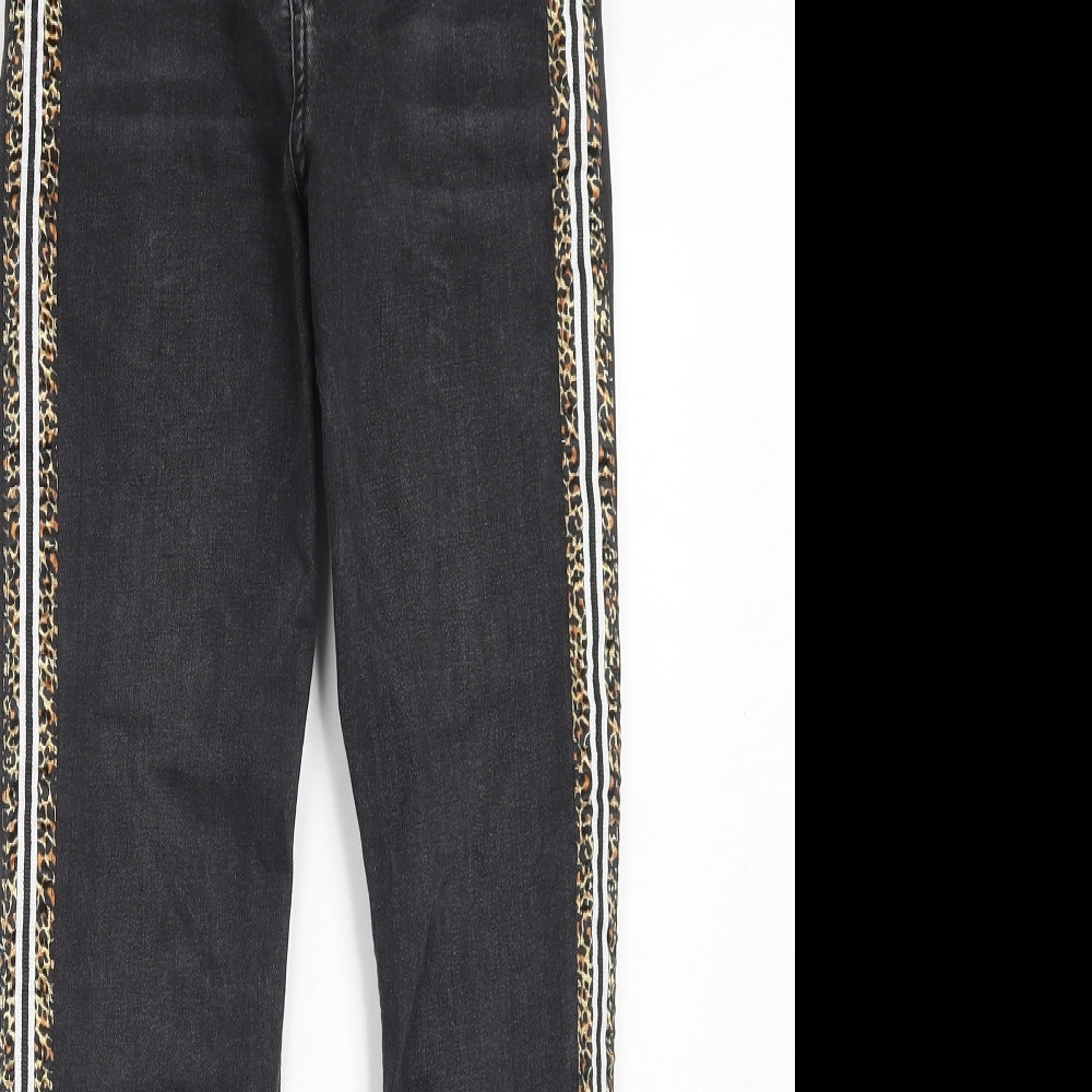 Topshop Womens Grey Cotton Skinny Jeans Size 25 in L32 in Regular Zip