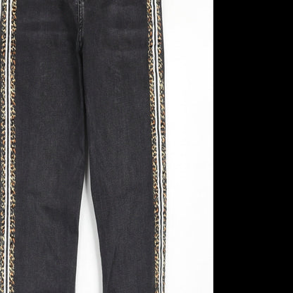 Topshop Womens Grey Cotton Skinny Jeans Size 25 in L32 in Regular Zip