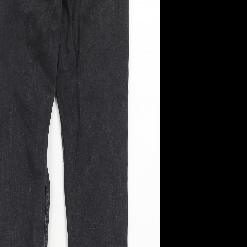 Topshop Womens Grey Cotton Skinny Jeans Size 25 in L32 in Regular Zip