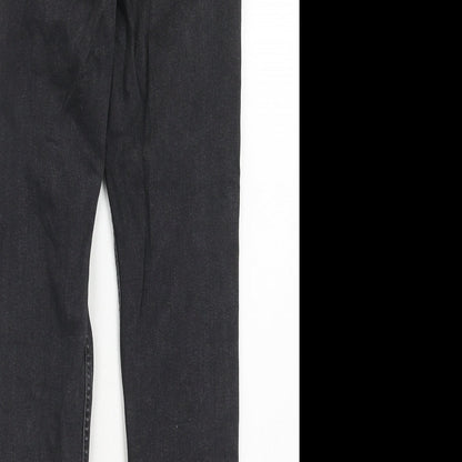 Topshop Womens Grey Cotton Skinny Jeans Size 25 in L32 in Regular Zip