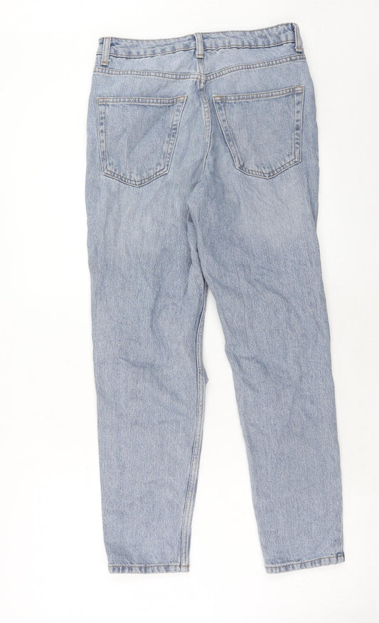 Topshop Womens Blue Cotton Skinny Jeans Size 28 L30 in Regular Zip