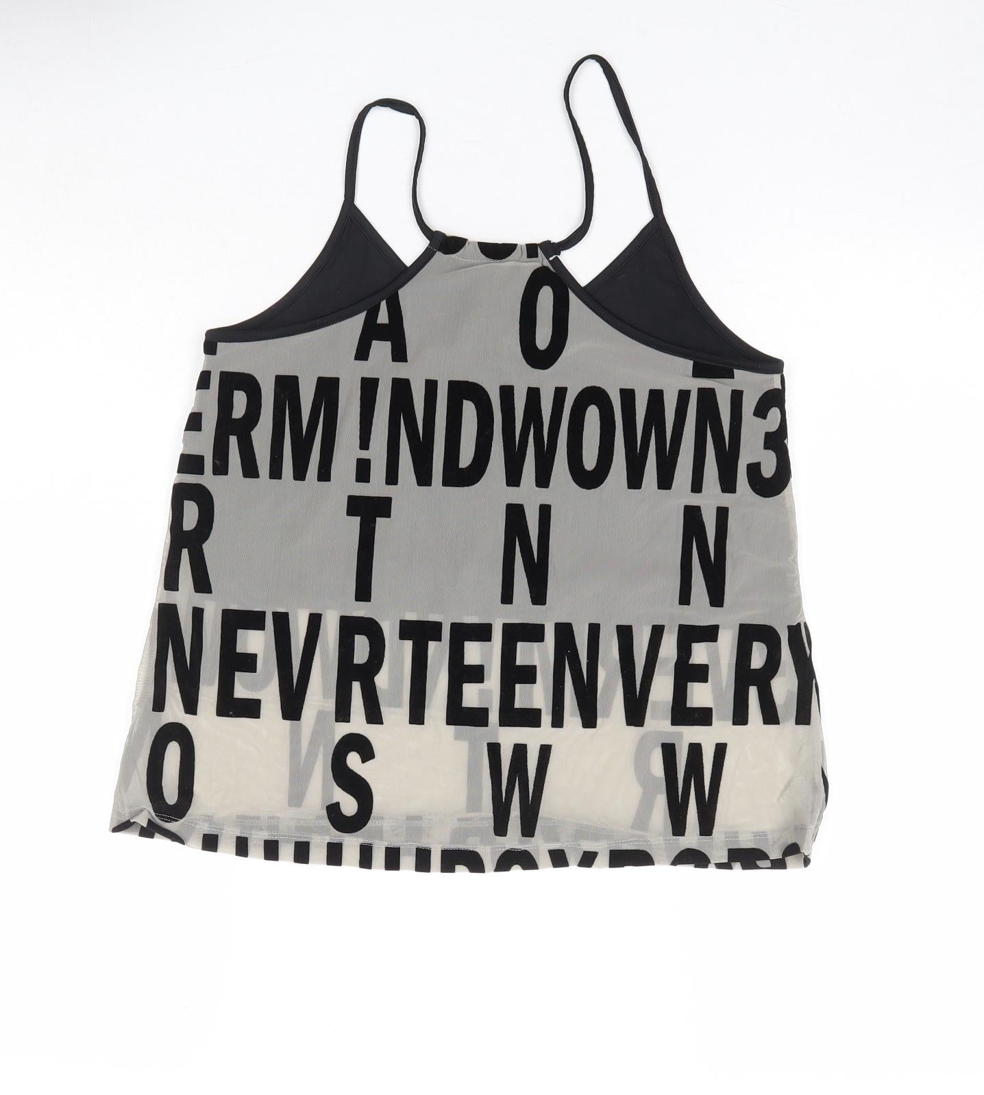 Womens UK Size 10 Divided by H&M Grey Camisole Tank