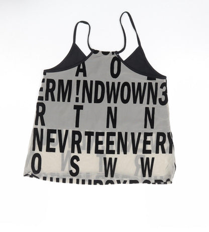 Womens UK Size 10 Divided by H&M Grey Camisole Tank