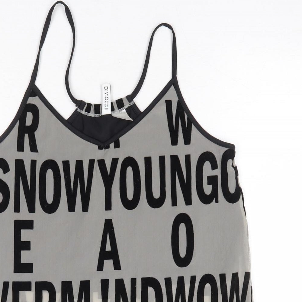 Womens UK Size 10 Divided by H&M Grey Camisole Tank