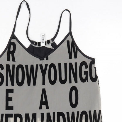 Womens UK Size 10 Divided by H&M Grey Camisole Tank