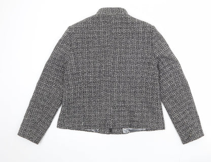 Article Womens Black Geometric Jacket Size 16 Zip