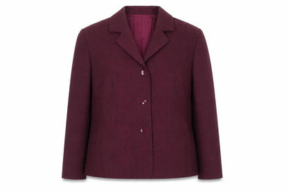 Liza Lovell Womens Purple Polyester Jacket Blazer Size 14