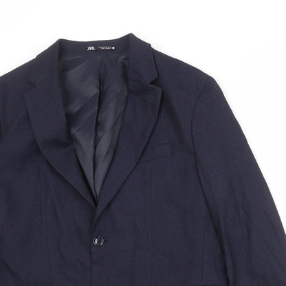 Mens UK Size 40 Zara Regular Blue Suit Jacket