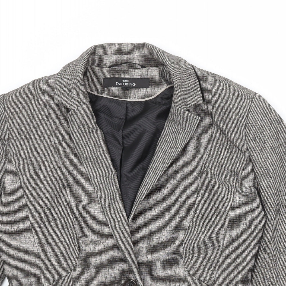 NEXT Womens Grey Polyester Jacket Blazer Size 10