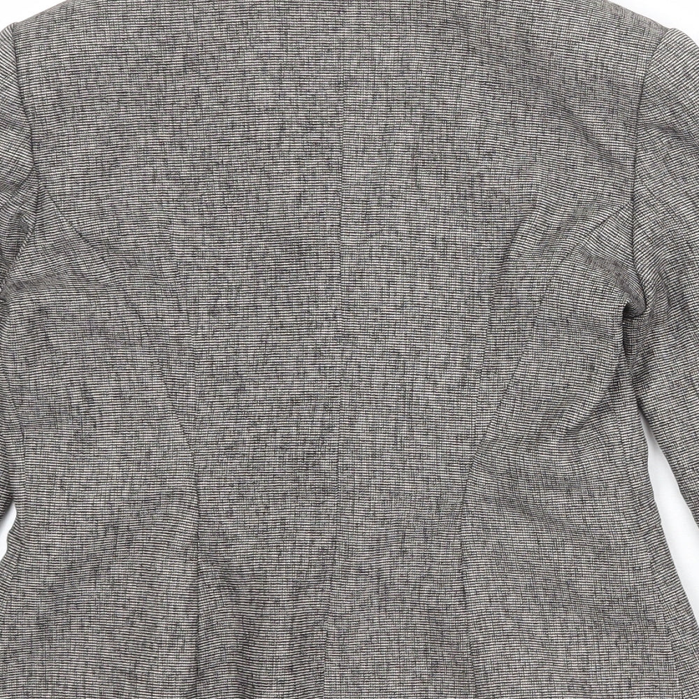 NEXT Womens Grey Polyester Jacket Blazer Size 10