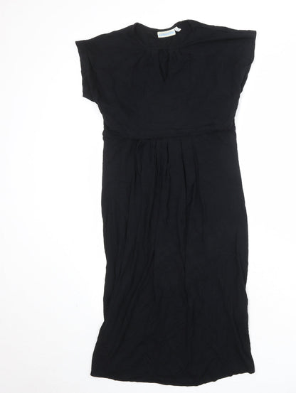 JoJo Maman Bébé Womens Black Viscose A-Line Size S Round Neck Pullover