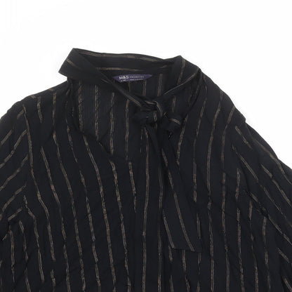 Womens UK Size 10 Marks and Spencer Black Basic Blouse