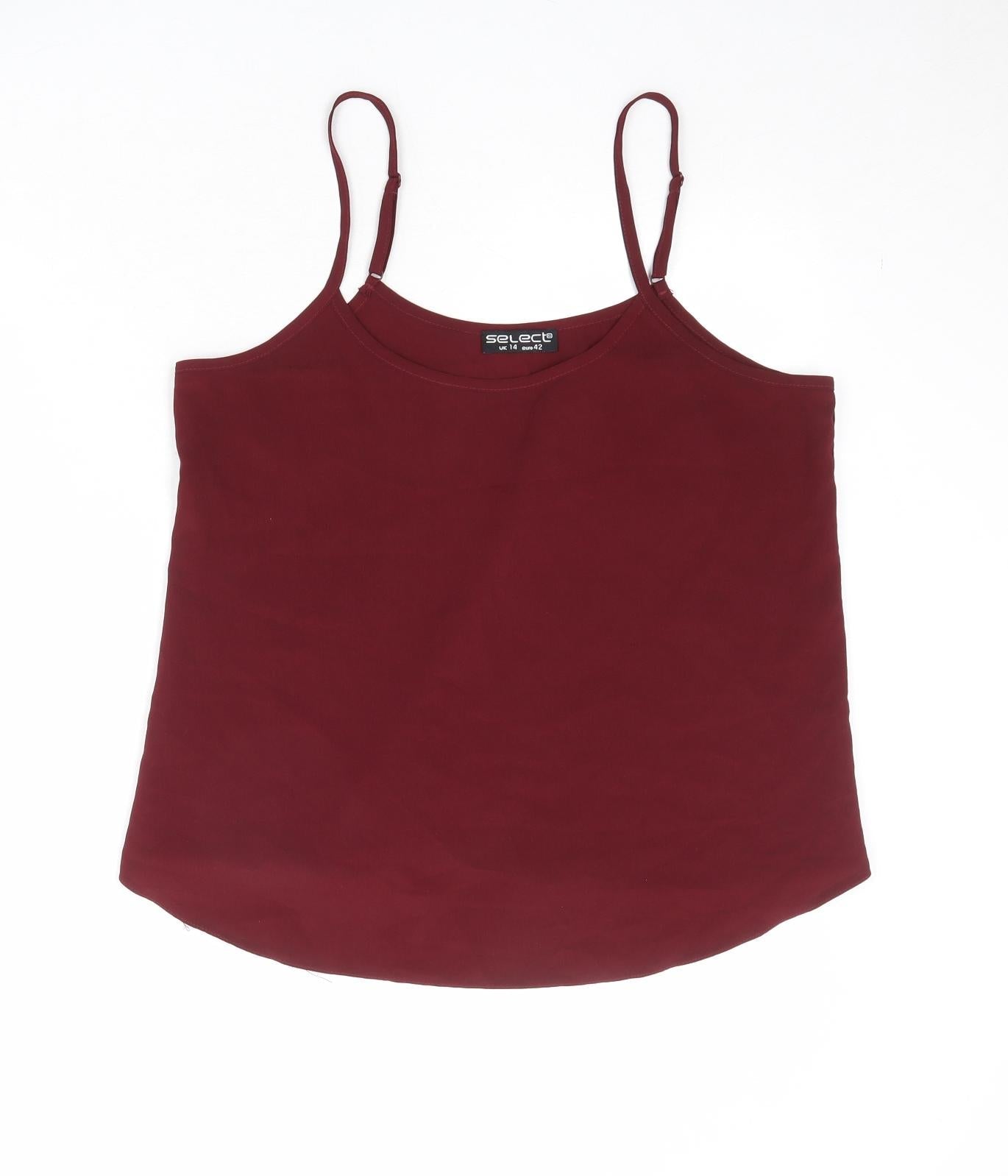 Womens UK Size 14 Select Red Basic Tank